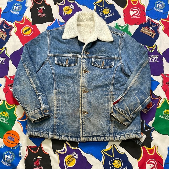Vintage Other - Vintage Sherpa Lined Denim Jacket Levi? Sears?